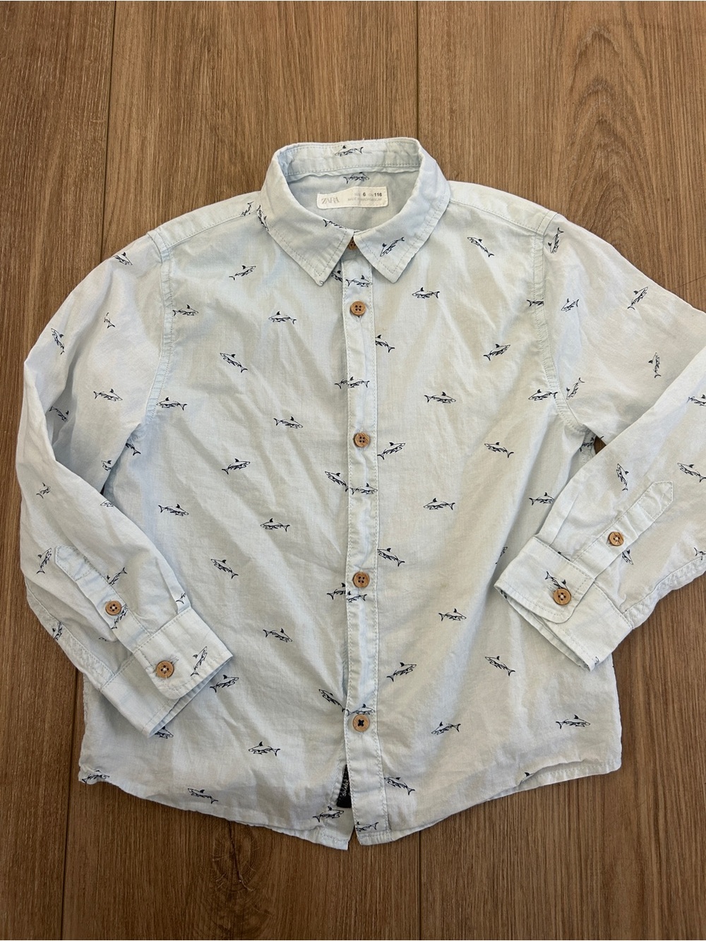 Zara boys Button-Down Shirt with sharks